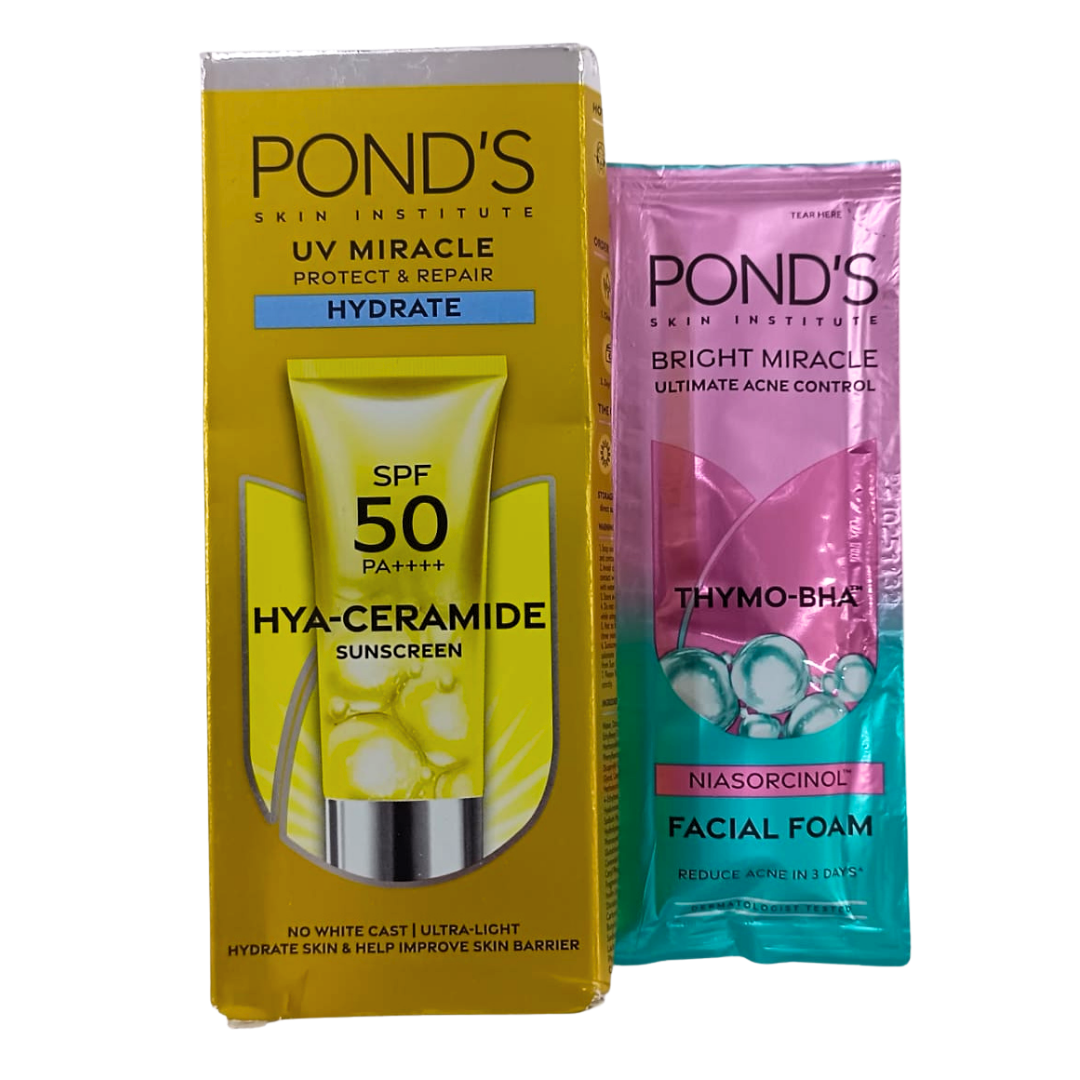 PROMO - Ponds Sunscreen (BRIGHT) + Facial Foam