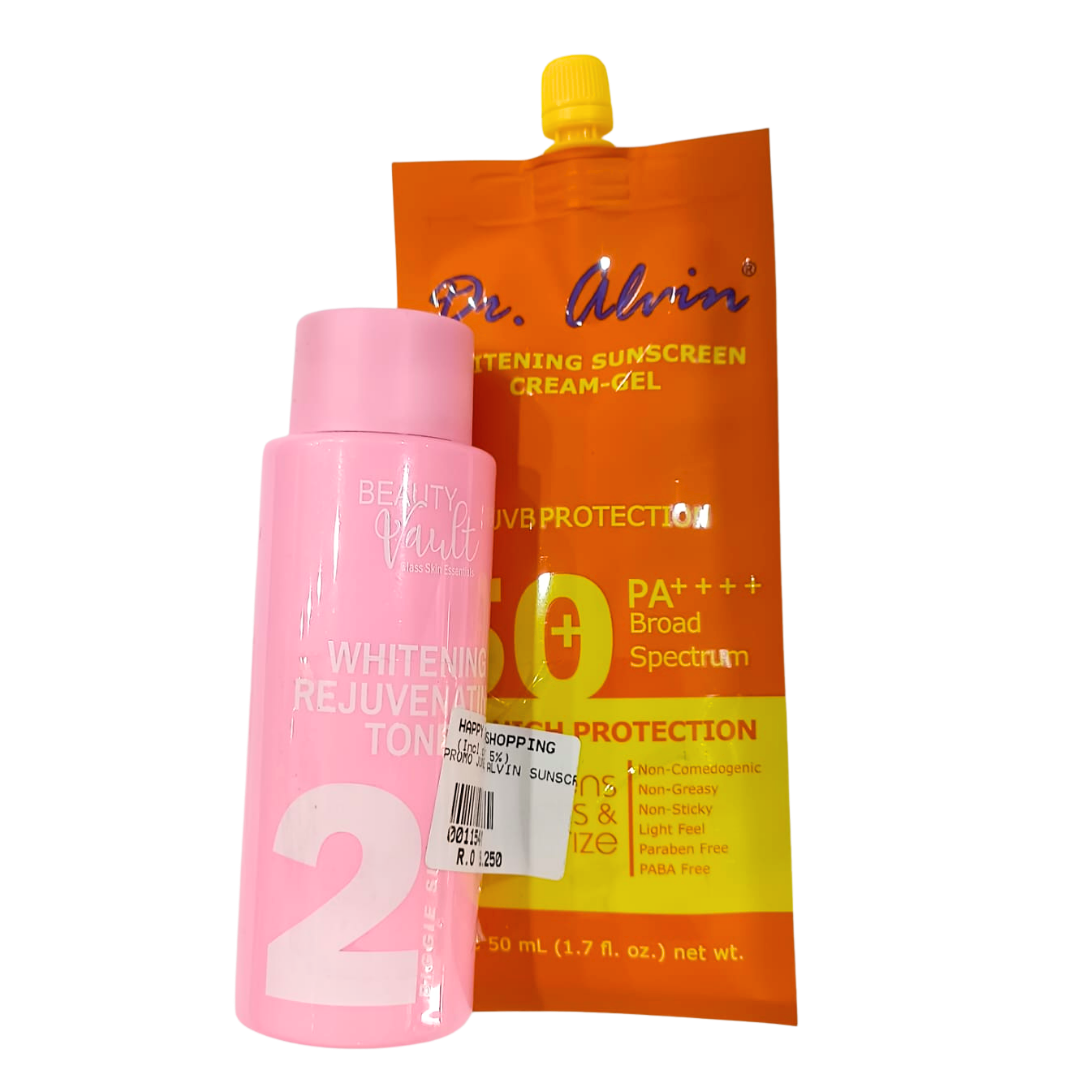 PROMO - Beauty White Whitening Toner + Dr Alvin Sunblock