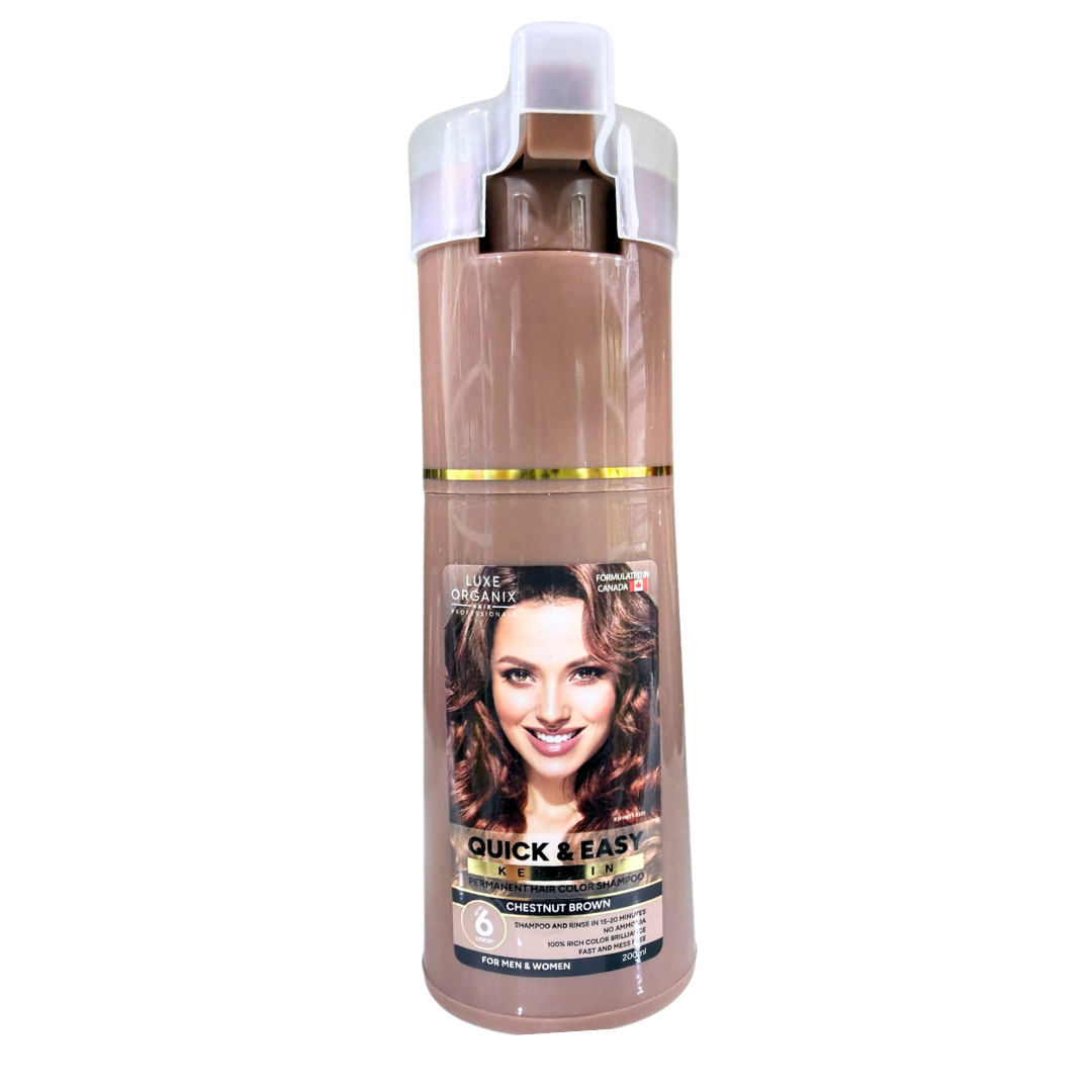 Luxe Organix Quick &amp; Easy Keratin Chestnut Brown 200ml ^^