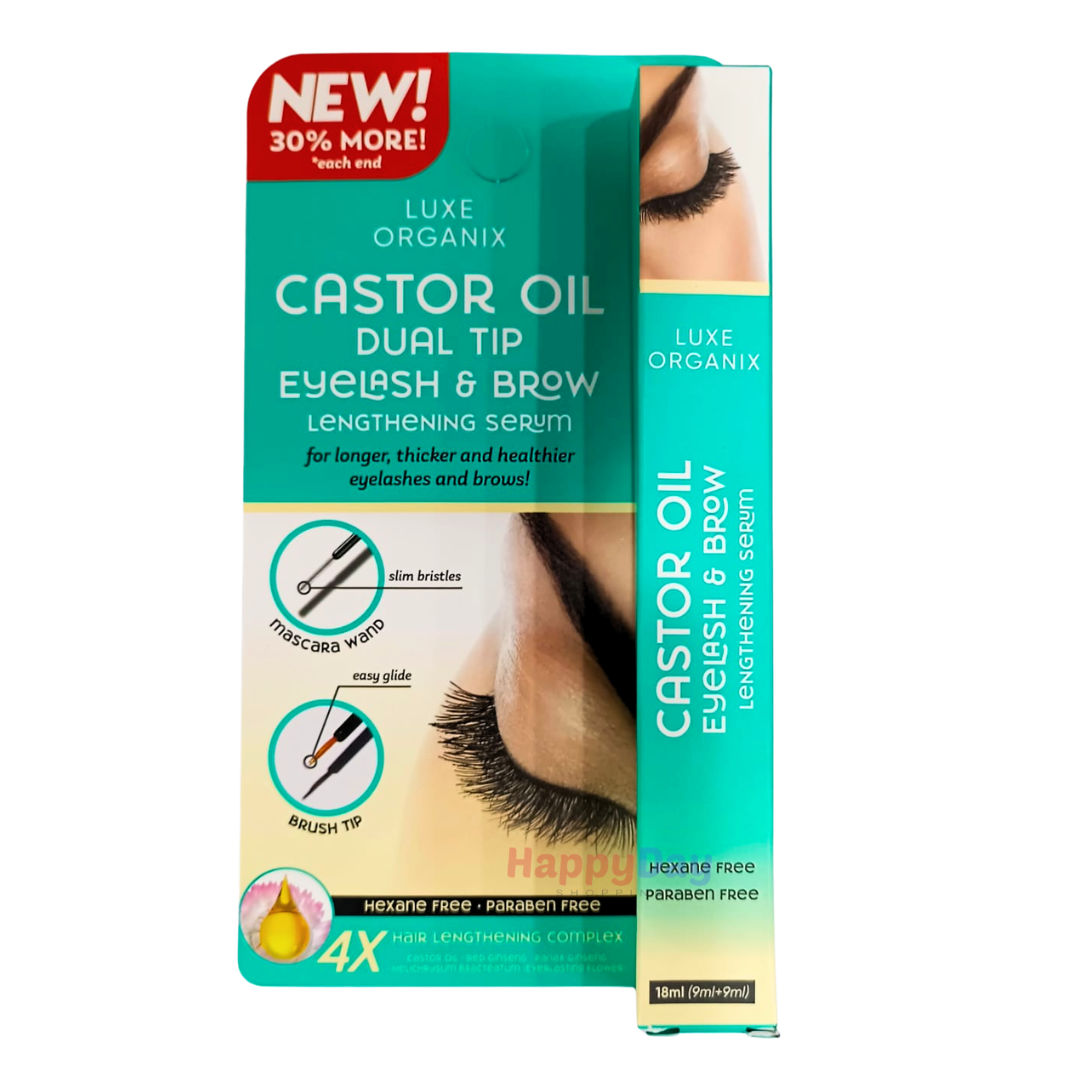 Luxe Organix Castor Oil Dual Tip Eyelash and Brow 18ml