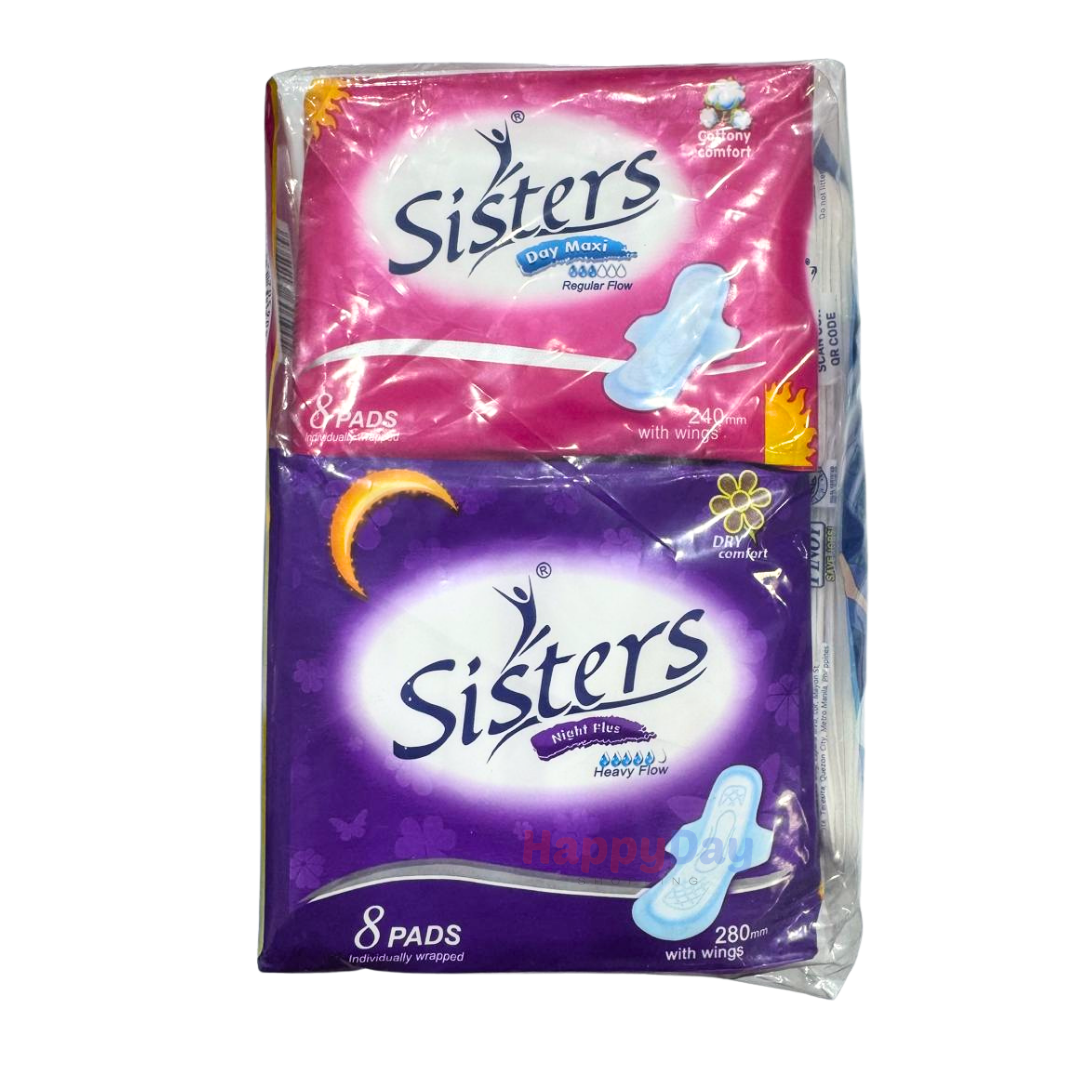 Sisters Pads (DAY &amp; NIGHT) combo 8 Pads each
