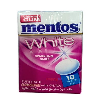 Mentos White Sparkling Smile Tutti Fruitti Chewing Gum (10pc)