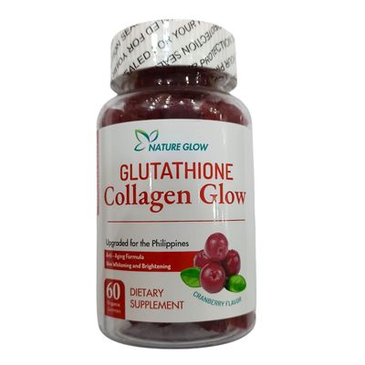 PROMO - Nature Glow Gluthathione Collagen Glow Cranberry 60pcs ( Exp: 11-01-2027 )
