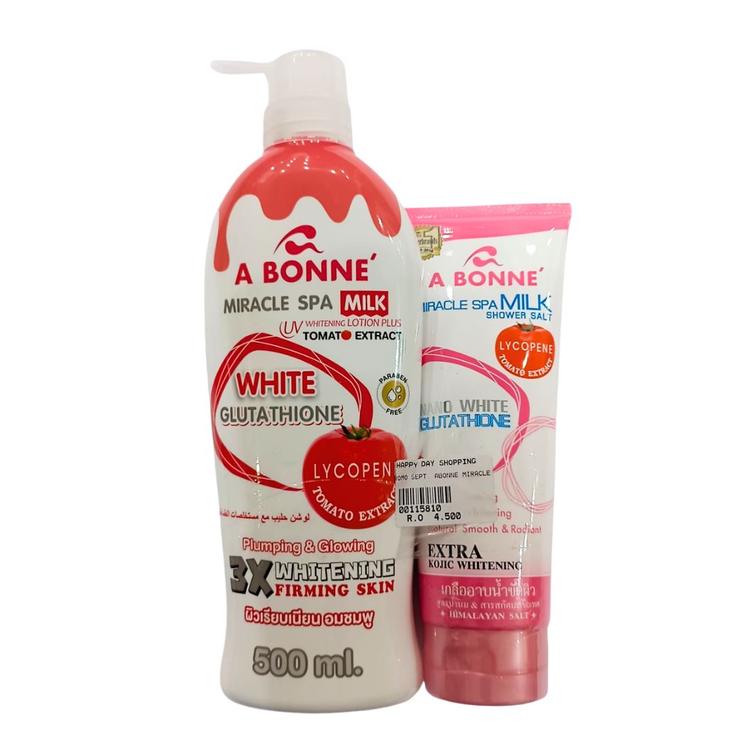 PROMO - A Bonne White Gluthathione + A Bonne Miracle Spa Milk Shower Salt