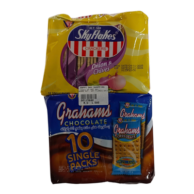 PROMO -  Skyflakes Onion &amp; Chives + Graham Chocolate