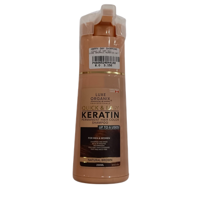 PROMO - Luxe Organix Keratin Hair Color Shampoo - Natural Brown