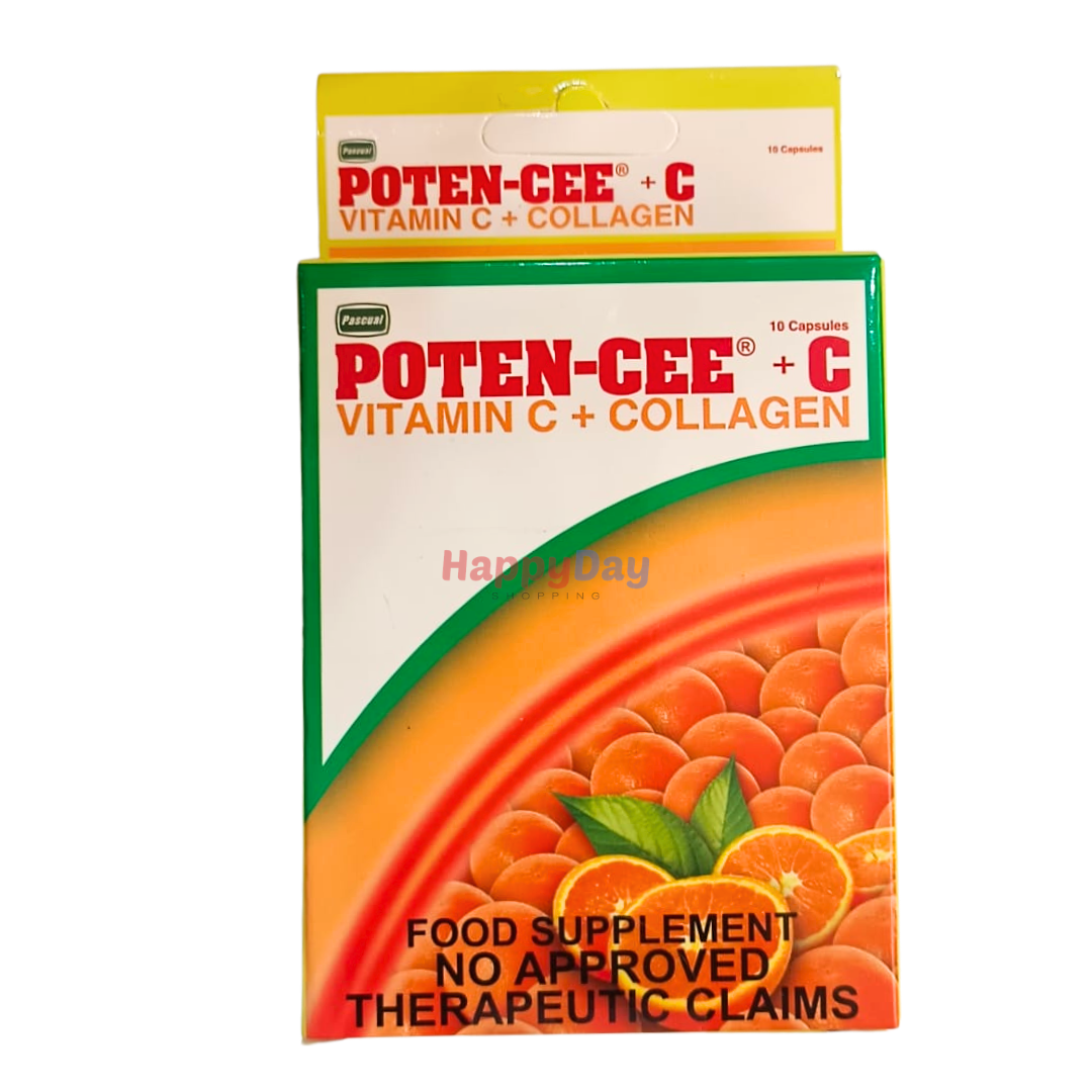 Poten Cee (Vitamin C + Collagen) 10 Capsules
