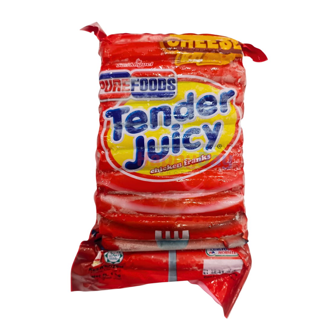 Purefoods Tender Juicy Regular Hotdog 1kg (Cheese)