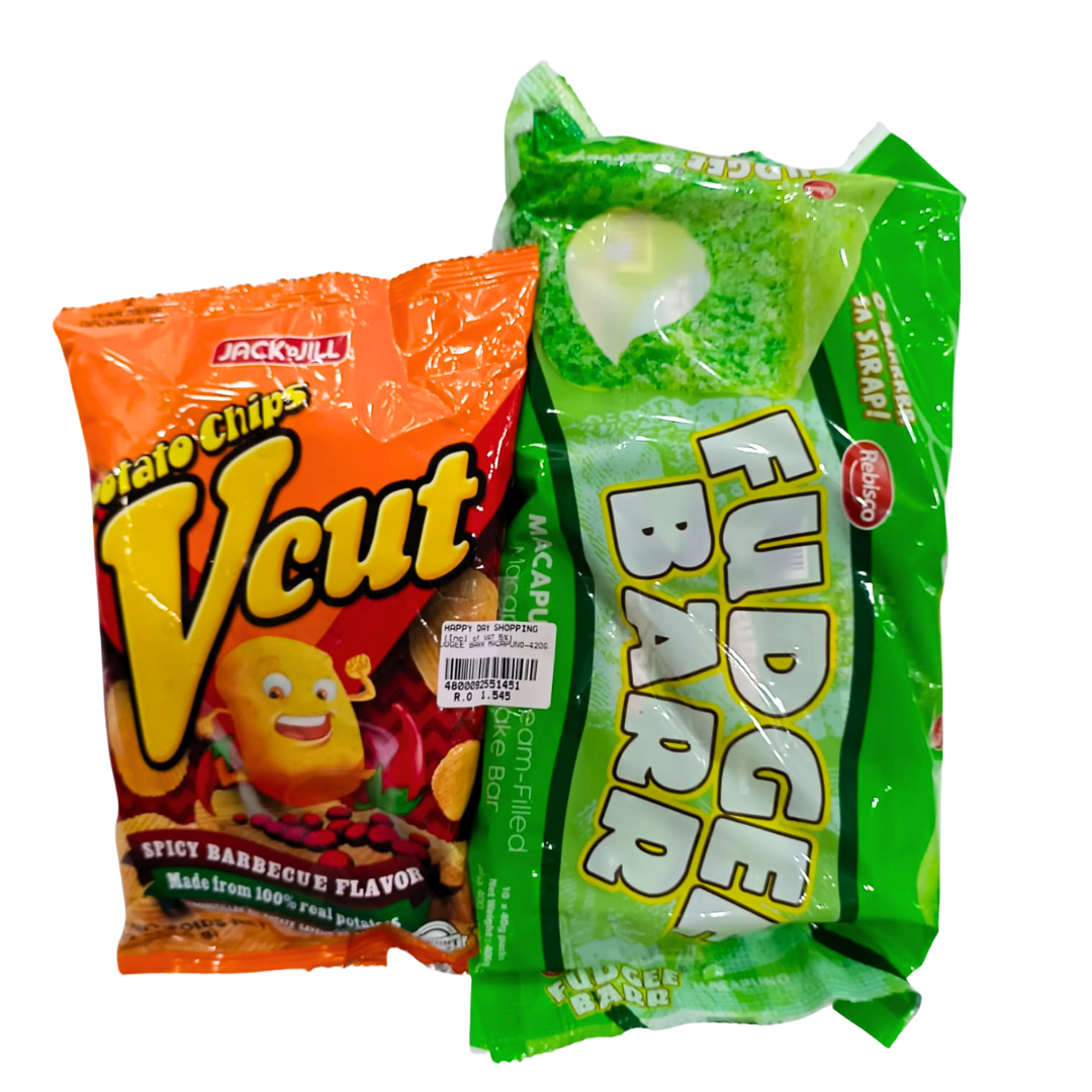 PROMO - JNJ Vcut Spicy BBQ + Fudgee Bar Macapuno