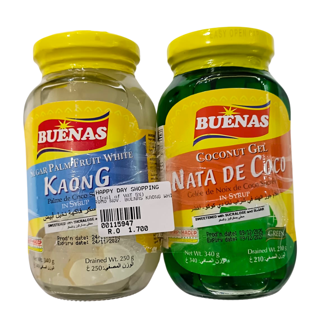 PROMO - Buenas Kaong White + Nata De Coco Green