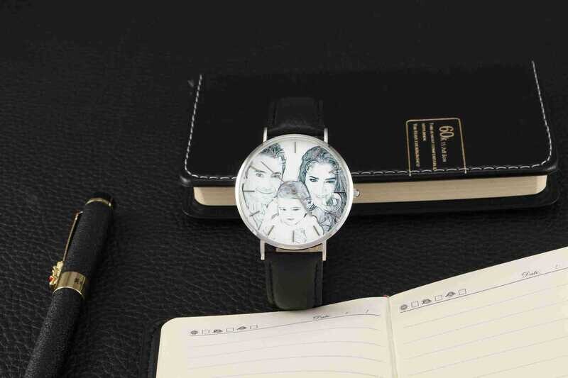 Personalized Custom Flying Saucer Belt Style Sketch With Explosion Style Watch