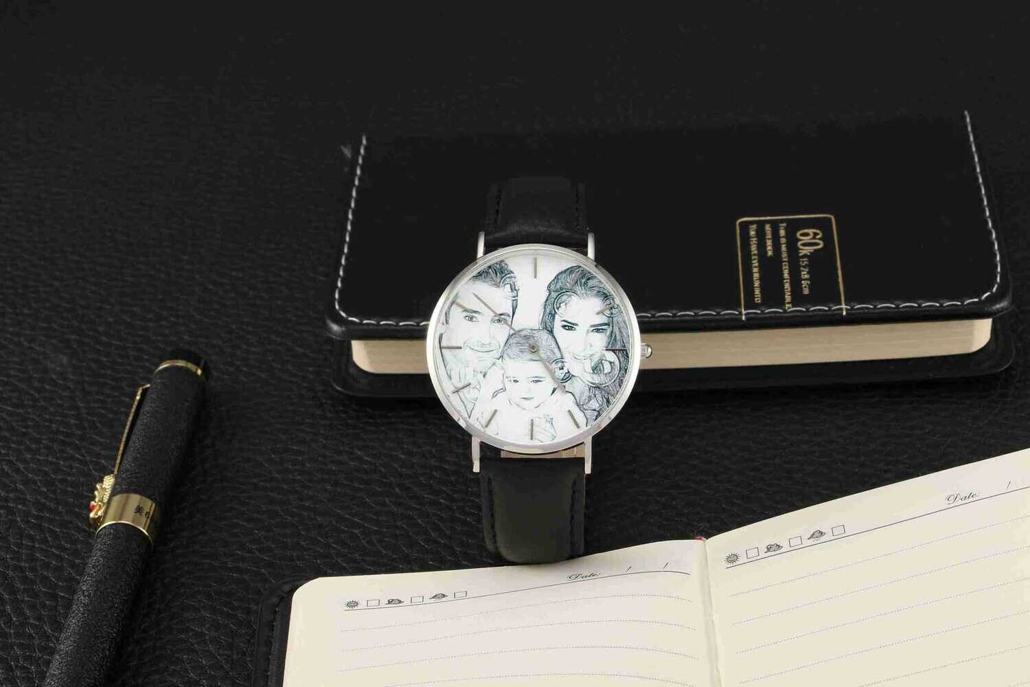 Personalized Custom Flying Saucer Belt Style Sketch With Explosion Style Watch