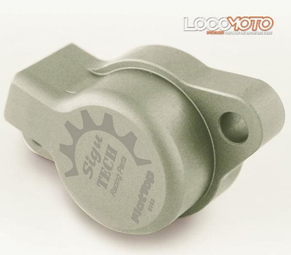 SiguTECH - Clutch slave cylinder Flat KTM LC8/RC8, Color: Silver, Fluid type: Mineral Oil