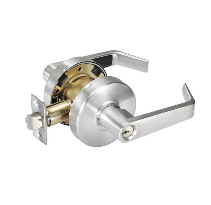 AU4605LN 626 - Yale Grade 2 Storeroom/Closet Cylindrical Lock, Augusta Lever, Conventional Cylinder, Satin Chrome Finish, Non-handed