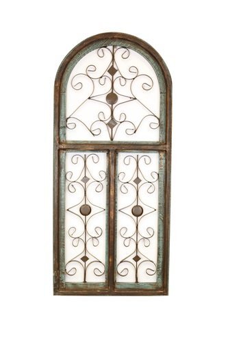 Barcelona Wall Decor Window-Wood-Four Colors-20x44 inches