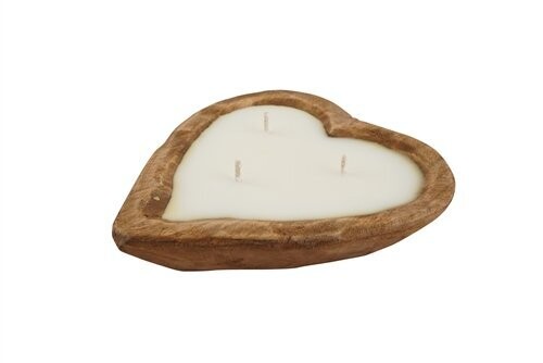 Mini Heart- Candle Pour Ready-6x6 inches-Waxed