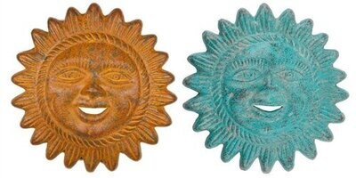 Cheeky Clay Sun-13 in-Hand Painted-Garden Wall Decor
