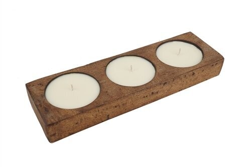 Cheese Mold-3 Hole-Rustic-Candle Ready-Waxed