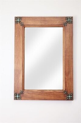 Concho Cross Rustic Mirror-Handmade-15x20 Inches-Two colors