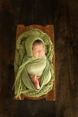 Eurotrenchy Rustic Wooden Dough Bowl-Baby Prop-10x19 inch-SALE