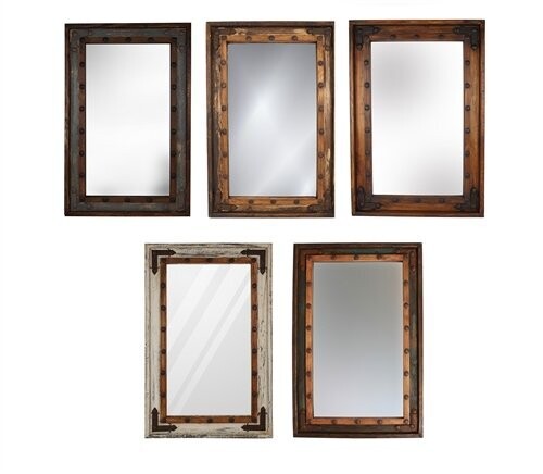 El Paso Rustic-Clavos-Handmade-Accent-Vanity Mirror