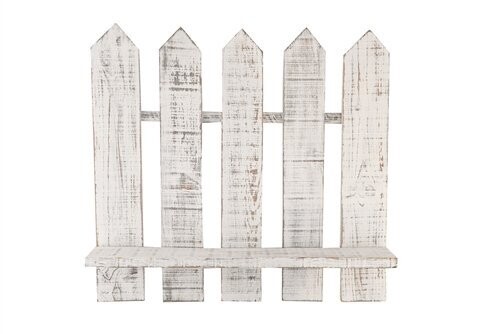 Farmhouse Picket Fence Wall Shelf-Wall Decor-20x21x4 inches