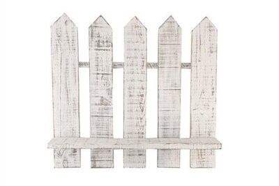 Farmhouse Picket Fence Wall Shelf-Wall Decor-20x21x4 inches