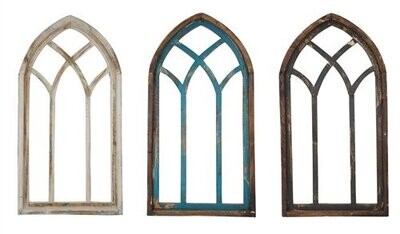 Basilica-Farmhouse Wall Decor Window-17x32-Three Color Choices