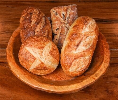 Food Safe Round Rustic Wooden Dough Bowl