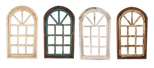 Hampton Wall Decor Window-Handmade-Primitive-Farmhouse-14x24 Inches-4 Colors