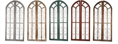 Saint Francis Decorative Windows-Pair-Farmhouse-Five Colors