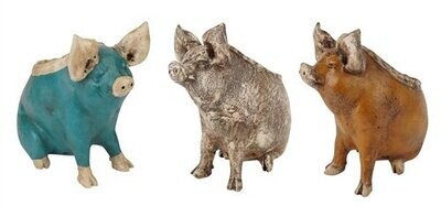 Wilber Clay Pig Planter-Garden-So Cute-Handmade-3 Color Choices