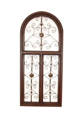 Barcelona Wall Decor Window-Wood-Four Colors-20x44 inches