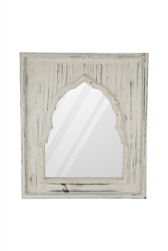 Casablanca Retro Inspired Farmhouse Mirror-24x28, Colors: Vintage White