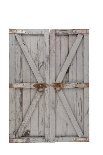 Canyon Hills Farmhouse Wall Decor Doors-Pair-24x31 inches-Three Colors