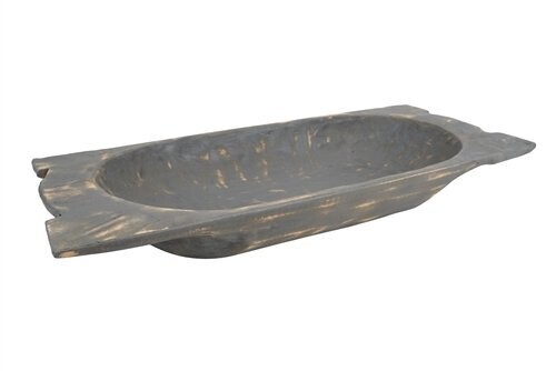 Eurostyle Deep Trencher Bowl-Primitive Farmhouse-12x26 inches-HUGE SALE, Colors: Industrial Gray