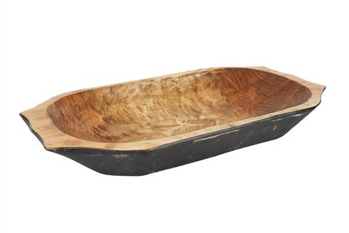 Food Safe Country Farmhouse Deep Dough Bowl-10x20 inches-Serving Bowl, Colors: Black