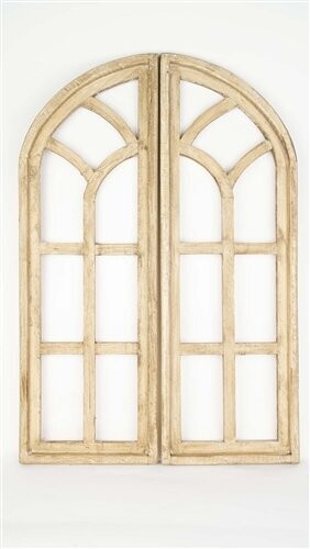 Gothic Revival Windows-(Pair)-24x36-Three Colors, Colors: Cream