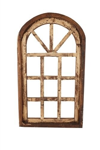 Hampton Wall Decor Window-14x24 Inches-4 Colors, Colors: Antique White