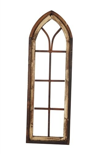 Kingston Wall Decor Farmhouse Window-Four Colors-12x36, Colors: Antique White