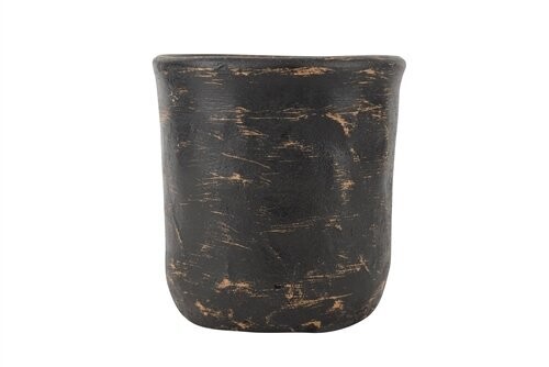 Jarritos Jar(tm)-Candle Pour-Clay Candle Vessel-4x4 in.-Two Colors, Colors: Black