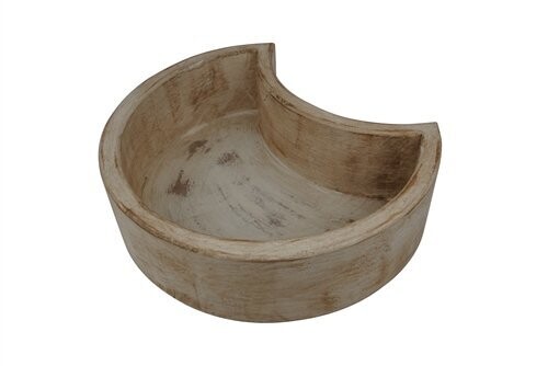 Moon-Bed-Newborn Prop-Solid Wood-18x16x5 in-Colors, Colors: Antique White