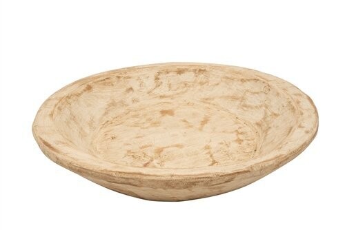 Round Wooden Dough Bowl-Newborn Prop-16 inch, Colors: Antiqued White