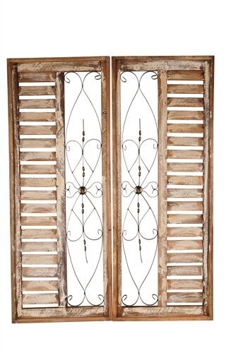 Palermo Shutter Windows-Pair-Farmhouse-Four Colors, Colors: Shabby White