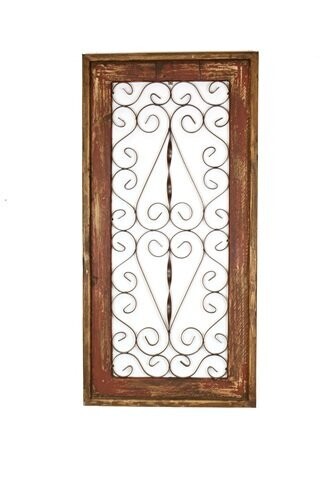 Spanish Farmhouse Window-Small-Four Colors-19x39 Inches, Colors: Red