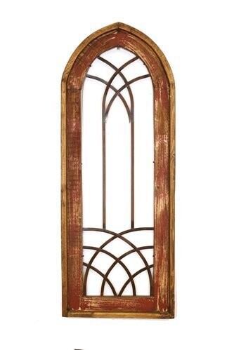 Valeria Farmhouse Wall Decor Window-Five Colors-20x50, Colors: Red