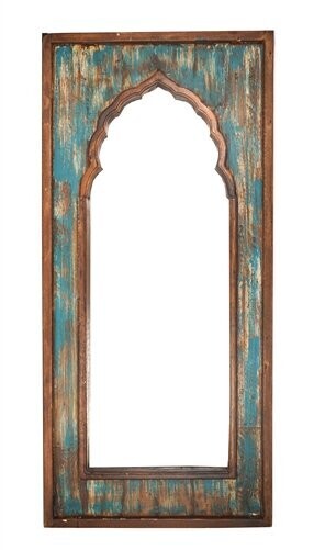 Yaya French Gothic Rustic Farmhouse Window-Three Colors-24x42, Colors: Turquoise