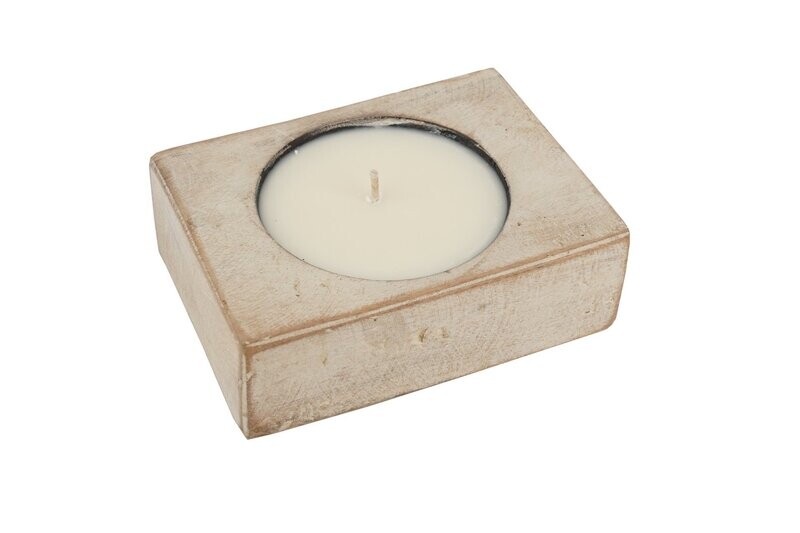 Cheese Mold-1 Hole-Rustic-One Hole-Candle Ready-White