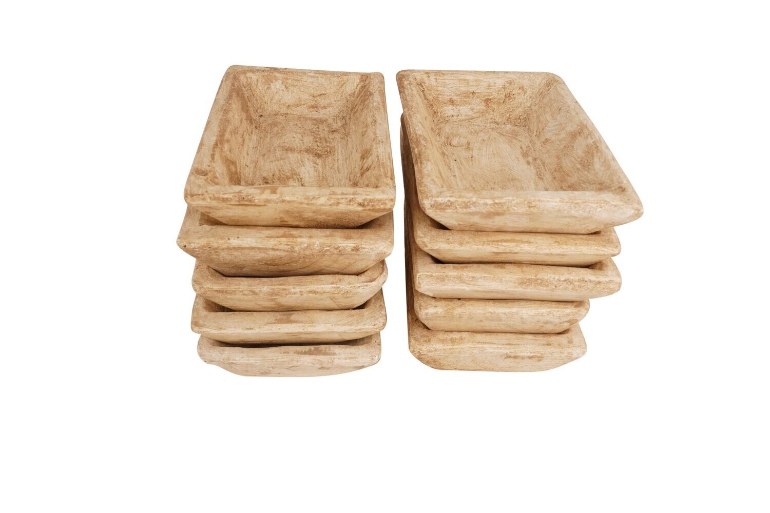 Sierra Mini Dough Bowl-Candle Ready-6x10x2 inches-Sierra Mini-12 Colors, Colors: Antiqued White