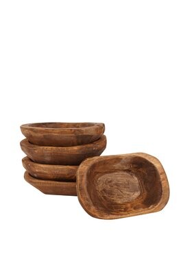 Super Mini Dough Bowl-Candle Ready-5x7x1.5 inches, COLOR: Waxed